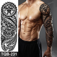 将图片加载到图库查看器，Large Black Temporary Tattoo Waterproof Luxury Big Tattoo For Body Arm Legs Modern Design
