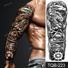 将图片加载到图库查看器，Large Black Temporary Tattoo Waterproof Luxury Big Tattoo For Body Arm Legs Modern Design
