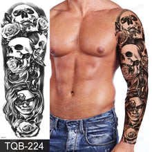 将图片加载到图库查看器，Large Black Temporary Tattoo Waterproof Luxury Big Tattoo For Body Arm Legs Modern Design
