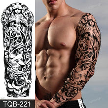 将图片加载到图库查看器，Large Black Temporary Tattoo Waterproof Luxury Big Tattoo For Body Arm Legs Modern Design
