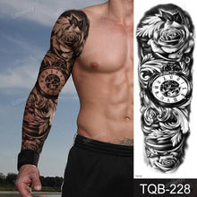 将图片加载到图库查看器，Large Black Temporary Tattoo Waterproof Luxury Big Tattoo For Body Arm Legs Modern Design
