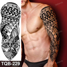 将图片加载到图库查看器，Large Black Temporary Tattoo Waterproof Luxury Big Tattoo For Body Arm Legs Modern Design
