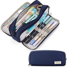 Load image into Gallery viewer, Large Capacity 3 Compartment Pouch Pencil Case
