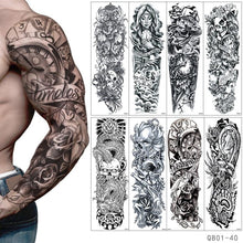 Load image into Gallery viewer, Large Colorful Tattoos For Men Waterproof Dragon Sticker Temporary Luxury Big 3D Tattoo Modern Design
