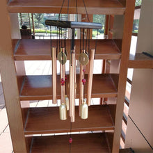 Load image into Gallery viewer, Large Copper Money Pendant Wind Chime Tubes Bells Copper Metal Pipe Chime Large Wind Chimes Bells Tubes Pendant Balcony Outdoor Yard Garden Home Decoration
