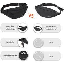 Load image into Gallery viewer, Large Crossbody Fanny Pack with 4-Zipper Pockets
