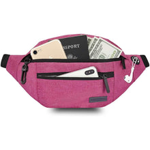 Load image into Gallery viewer, Large Crossbody Fanny Pack with 4-Zipper Pockets
