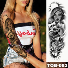 Load image into Gallery viewer, Large Tattoo Sleeve Arm Waterproof Temporary Sticker Tiger Fox For Arm Luxury Colorful Design
