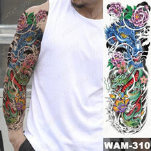 Load image into Gallery viewer, Large Tattoo Sleeve Arm Waterproof Temporary Sticker Tiger Fox For Arm Luxury Colorful Design
