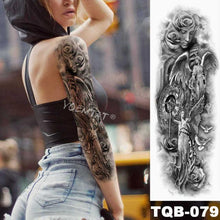 Load image into Gallery viewer, Large Tattoo Sleeve Arm Waterproof Temporary Sticker Tiger Fox For Arm Luxury Colorful Design
