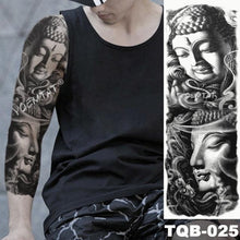 Load image into Gallery viewer, Large Tattoo Sleeve Arm Waterproof Temporary Sticker Tiger Fox For Arm Luxury Colorful Design
