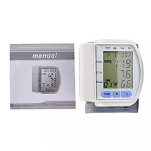 Load image into Gallery viewer, LCD Digital Automatic Wrist Cuff Blood Pressure Monitor
