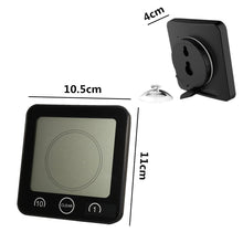 将图片加载到图库查看器，LCD Screen Waterproof Digital Bathroom Digital Bathroom Shower Kitchen Clock Timer with Alarm Waterproof for Water Splashes Visual Countdown Timer Time Management  Wall Clock Temperature Humidity Countdown Time Function Wash Shower Hanging Clocks Timer
