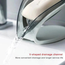 Load image into Gallery viewer, Leaf Shape Soap Box Creative Drain Soap Holder Bathroom Soap Holder Free Perforated Soap Dish For Bathroom Suction Cup Soap Dish Soap Dish with Draining Tray Soap Holder Saver for Shower Bathroom Keep Soap Bars Dry Clean
