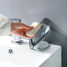 Load image into Gallery viewer, Leaf Shape Soap Box Creative Drain Soap Holder Bathroom Soap Holder Free Perforated Soap Dish For Bathroom Suction Cup Soap Dish Soap Dish with Draining Tray Soap Holder Saver for Shower Bathroom Keep Soap Bars Dry Clean
