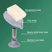 Load image into Gallery viewer, Leaf Shape Soap Box Drain Soap Holder Box Kichen Bathroom Accessories Toilet Laundry Soap Box Bathroom Supplies Tray Gadgets Soap Holder Leaf-Shape Self Draining Soap Dish Holder Not Punched Easy Clean Bar Soap Holder With Suction Cup Soap Dish
