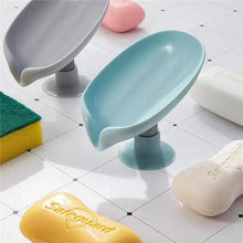 Load image into Gallery viewer, Leaf Shape Soap Box Drain Soap Holder Box Kichen Bathroom Accessories Toilet Laundry Soap Box Bathroom Supplies Tray Gadgets Soap Holder Leaf-Shape Self Draining Soap Dish Holder Not Punched Easy Clean Bar Soap Holder With Suction Cup Soap Dish
