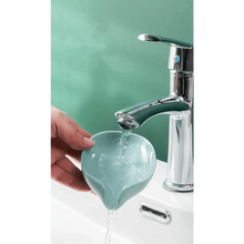Load image into Gallery viewer, Leaf Shaped Soap Dish Holder Suction Cup Soap Dish For Bathroom Shower Soap Box Sponge Soap Holder Storage Tray Soap container Soap Dish Holder Lotus Leaf Shape With Suction Cup Drain Detachable Soap Box Not Punched Toilet Bath Drain Shelf Storage
