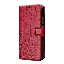 Load image into Gallery viewer, Leather Black Flip Case for iPhone XS Max X XR 12 Mini 11 Pro 7 8 Wallet Stand Cover Flip Wallet Leather Case with Secure Buckle Closing Lock and Bracket Function
