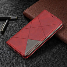 Load image into Gallery viewer, Leather Case For iPhone 11 12 13 14 Pro Max Mini XR XS Max X Flip Case Cover For iPhone SE Brown Leather Flip Case with Invisible Magnet and Card Slot Protective Case
