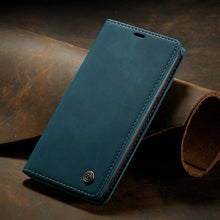Load image into Gallery viewer, Leather Case For iPhone 14 13 11 12 Mini Pro XS XR Max Luxury Magnetic Flip Phone Case For iPhone Business Classic Wallet Cover Leather Magnetic Flip Back Stand Case/Cover
