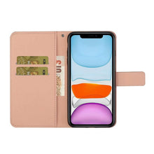 Load image into Gallery viewer, Leather Flip Case For iphone 11 12 13 Pro Max Mini Case Wallet Card Phone Cover For iphone  Genuine Leather 2 in 1 Flip Simple Magnetic Cover For iPhone
