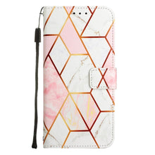 将图片加载到图库查看器，Leather Flip Phone Case For iPhone 14 13 12 Mini 11 Pro XS Max Cute Card Slot Wallet Cover Marble Pattern PU Leather Shockproof Flip Wallet Case with Stand Magnetic Money Pouch Silicone Bumper Phone Case
