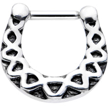 Load image into Gallery viewer, 16G 1/4 Steel Simple Southwestern Septum Clicker
