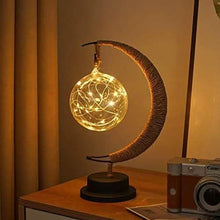 将图片加载到图库查看器，LED Ball Lamp Wrought Iron Moon Lamp
