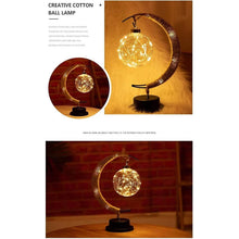 将图片加载到图库查看器，LED Ball Lamp Wrought Iron Moon Lamp
