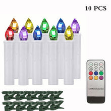 Load image into Gallery viewer, LED Candle Lamp Simulation Flame Light Warm Candle Family Party Christmas Birthday Party Decorated With Candles Ivory Battery Operated LED Taper Candles With Remote Control Christmas Candles
