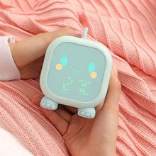 将图片加载到图库查看器，Led Cartoon Alarm Clock Voice Control Digital
