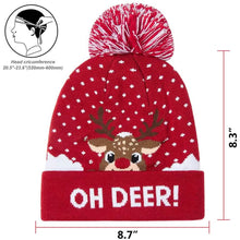 Load image into Gallery viewer, LED Christmas Knitted Hat
