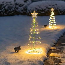 将图片加载到图库查看器，LED Christmas Tree Outdoor Solar Ground Plug Lights
