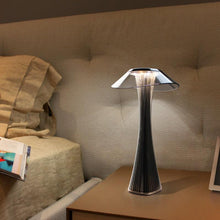 将图片加载到图库查看器，LED Desk Lamp Dimmable Protection Eyes USB Charging Smart Touch Switch Bedside Lamps Transparent Crystal Creative Table Light Decorative Table Lamp Cute Study Lamps for Bedroom Décor
