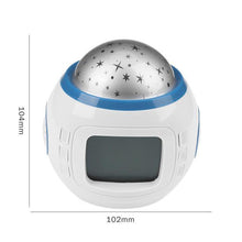 将图片加载到图库查看器，LED Digital Alarm Clock Alarm Clock for Kids Clocks Digital with LED Display Projection Music Star Sky Projection Calendar Thermometer Snooze Starry Star Glowing Alarm Clock For Children Baby Room Calendar Thermometer Night Light Projector

