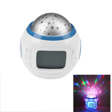 将图片加载到图库查看器，LED Digital Alarm Clock Alarm Clock for Kids Clocks Digital with LED Display Projection Music Star Sky Projection Calendar Thermometer Snooze Starry Star Glowing Alarm Clock For Children Baby Room Calendar Thermometer Night Light Projector
