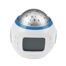 将图片加载到图库查看器，LED Digital Alarm Clock Alarm Clock for Kids Clocks Digital with LED Display Projection Music Star Sky Projection Calendar Thermometer Snooze Starry Star Glowing Alarm Clock For Children Baby Room Calendar Thermometer Night Light Projector
