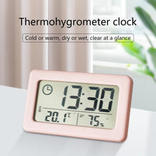 Load image into Gallery viewer, LED Digital Clock Digital Alarm Clock Battery Operated Small Desk Clocks with Smart Night Light Date Indoor Temperature LCD Electronic Clock for Bedroom  Electronic Digital Screen Desktop Clock for Home Office Backlight Snooze Desk Clocks
