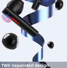 Load image into Gallery viewer, LED Display Bluetooth 5.0  Wireless Headphone Magnetic 9D Stereo Sound Earbud Sports Easy Pairing Earphone With Microphone Bluetooth In Ear Built-in Mic Headset For Sport Black Headphones Wireless Light Weight Design
