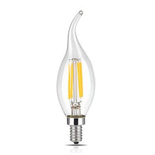 Load image into Gallery viewer, LED Filament Bulb E14 4W/6W AC220V Glass Shell 360 Degree C35 Edison Retro Candle Light Warm/Cold White  LED Candelabra Bulb 25W Equivalent 250 Lumens, 3000K Soft White 2W Filament Dimmable LED Chandelier Light Bulbs
