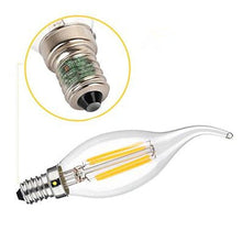 Load image into Gallery viewer, LED Filament Bulb E14 4W/6W AC220V Glass Shell 360 Degree C35 Edison Retro Candle Light Warm/Cold White  LED Candelabra Bulb 25W Equivalent 250 Lumens, 3000K Soft White 2W Filament Dimmable LED Chandelier Light Bulbs

