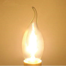 Load image into Gallery viewer, LED Filament Bulb E14 4W/6W AC220V Glass Shell 360 Degree C35 Edison Retro Candle Light Warm/Cold White  LED Candelabra Bulb 25W Equivalent 250 Lumens, 3000K Soft White 2W Filament Dimmable LED Chandelier Light Bulbs
