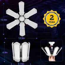Load image into Gallery viewer, LED Garage Ceiling Lights 150W 15000LM 6500K with 6+1 Deformable Panels
