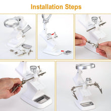 Load image into Gallery viewer, LED Lights Helping Hands Magnifying Glass
