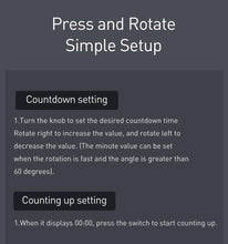 Load image into Gallery viewer, LED Magnetic Digital Timer For Kitchen Cooking Countdown Alarm Clock Digital Kitchen Timer, Large Magnetic LED Countdown Timer with Constant Light Function for classrooms 3-Level Volume Quiet Egg Timer for Children  Electronic Cooking Countdown Timer
