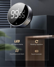 Load image into Gallery viewer, LED Magnetic Digital Timer For Kitchen Cooking Countdown Alarm Clock Digital Kitchen Timer, Large Magnetic LED Countdown Timer with Constant Light Function for classrooms 3-Level Volume Quiet Egg Timer for Children  Electronic Cooking Countdown Timer
