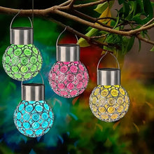 Load image into Gallery viewer, LED Outdoor Solar Lights Garden Light Chandelier Hanging Lamp
