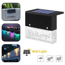 将图片加载到图库查看器，LED Solar Fence Light Outdoor Courtyard Home Garden Decoration Light RGB Waterproof Plywood Lights Decorative Table Lamp Cute Study Lamps for Bedroom Décor
