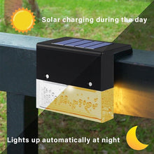 将图片加载到图库查看器，LED Solar Fence Light Outdoor Courtyard Home Garden Decoration Light RGB Waterproof Plywood Lights Decorative Table Lamp Cute Study Lamps for Bedroom Décor
